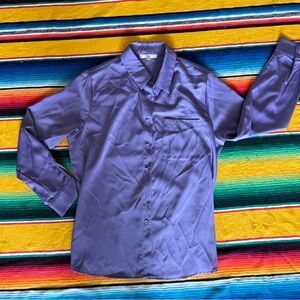 Satin Purple Dress Shirt